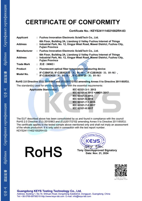 RoHS Conformity Document document