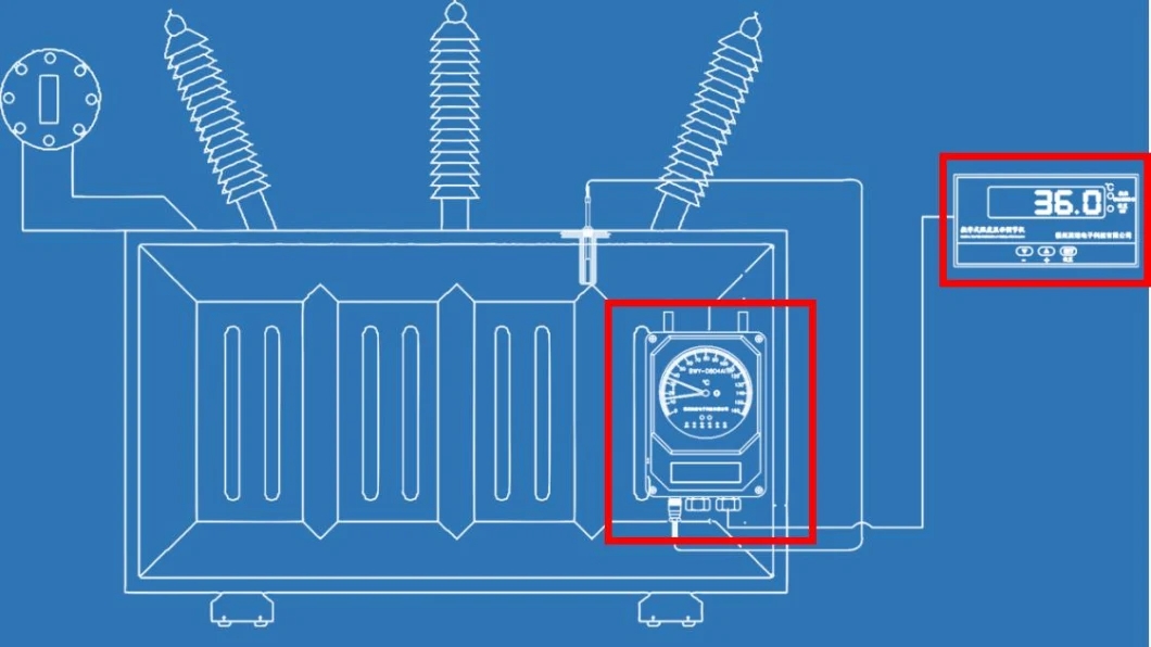 BWY-D804AITH transformer temperature controller detail and installation components